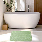 Green Memphis Pattern Bath Mat
