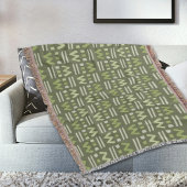 Green Memphis Pattern Throw Blanket Deken