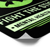 Green Mental Health Awareness Month Fight the Stig Poster (Hoek)