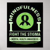 Green Mental Health Awareness Month Fight the Stig Poster (Voorkant)