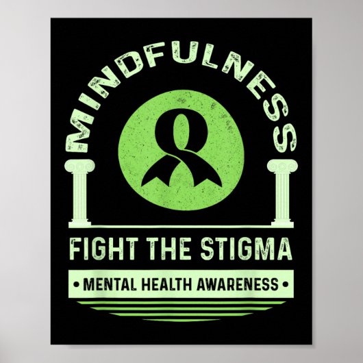 Green Mental Health Awareness Month Fight the Stig Poster (Voorkant)