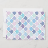 Green Mermaid Birthday Uitnodiging (Achterkant)