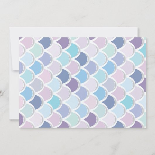 Green Mermaid Birthday Uitnodiging (Achterkant)