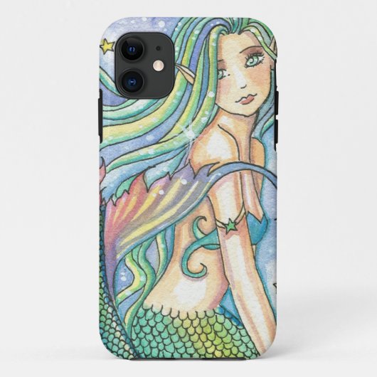 Green Mermaid iPhone 5 Hoesje van Molly Harrison (Achterkant)