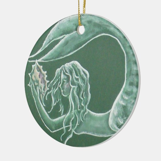 Green Mermaid Ornament (Links)