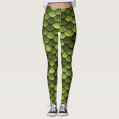 Green Mermaid Scale Leggings (Voorkant)