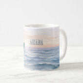 Green Mermaid Tail Ocean Sunset Koffiemok (Voorkant rechts)