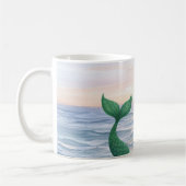 Green Mermaid Tail Ocean Sunset Koffiemok (Links)