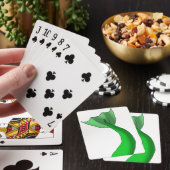 Green Mermaid Tail Pokerkaarten (Insitu)