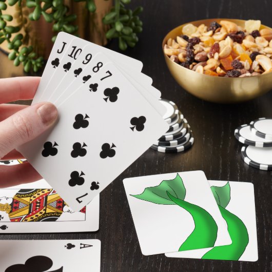 Green Mermaid Tail Pokerkaarten (Insitu)