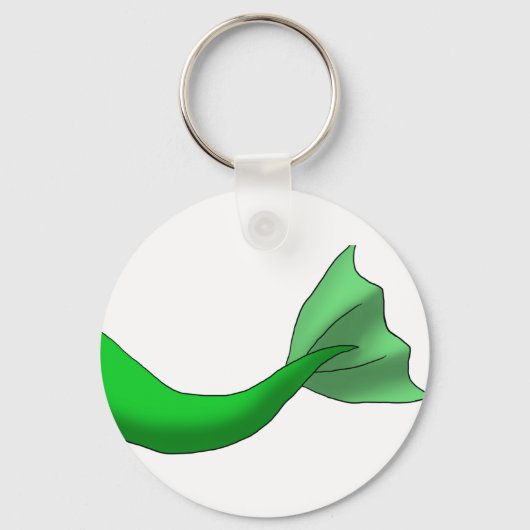 Green Mermaid Tail Sleutelhanger (Voorkant)