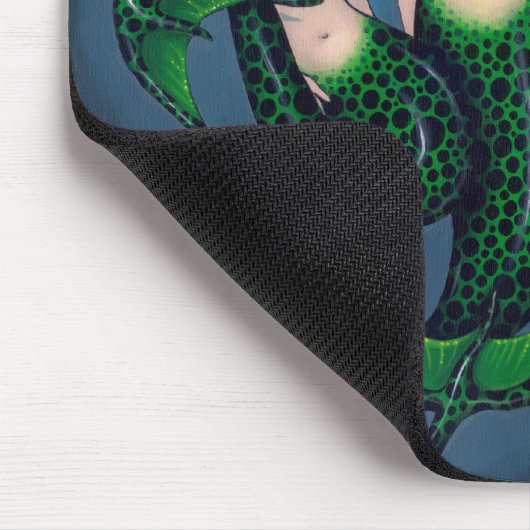 "Green Mermaid Triplets" Mousepad Muismat (Hoek)