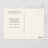 Green Merry Christmas 4 Foto Vakantie Briefkaart (Achterkant)