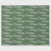 Green Merry Christmas  Cadeaupapier (Vlak)