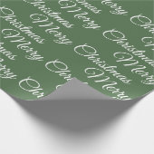 Green Merry Christmas  Cadeaupapier (Hoek)