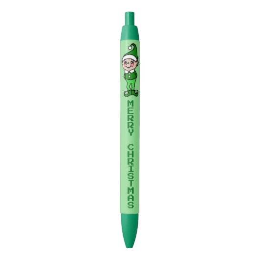 Green Merry Christmas Elf Schrijven Pen Gift (Voorkant Verticaal)