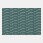 Green Merry Christmas Houndstooth Inpakpapier Vel (Voorkant 3)