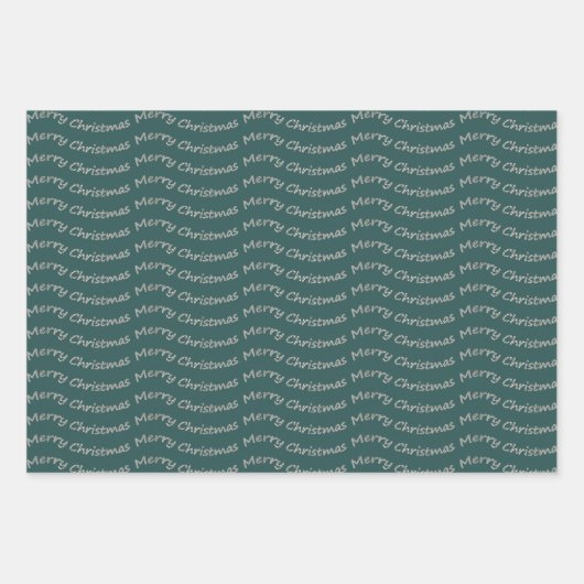 Green Merry Christmas Houndstooth Inpakpapier Vel (Voorkant 3)