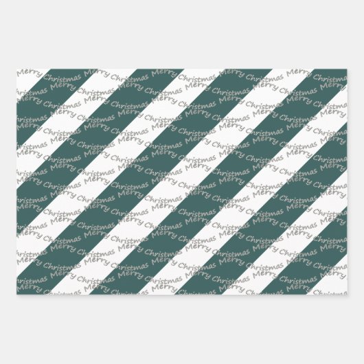 Green Merry Christmas Houndstooth Inpakpapier Vel (Voorkant)