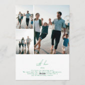 Green Merry Christmas Kalligrafie Foto lijst Feestdagenkaart (Achterkant)