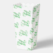 Green Merry Christmas Popcorn Favor Box Bedankdoosjes (Achterkant)