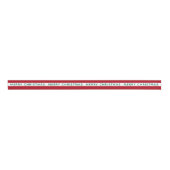 Green Merry Christmas Red White Striped Holiday Grosgrain Lint (Voorkant)
