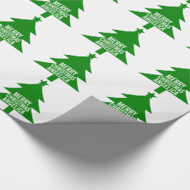 Green Merry Christmas Tree Feestdagen Aangepaste n Cadeaupapier