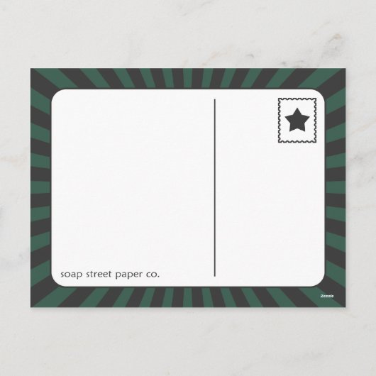 Green Merry Everything Vakantie Feestdagenkaart (Achterkant)