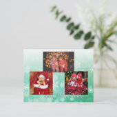 Green Merry kerst - Persoonlijke foto Briefkaart (Staand voorkant)