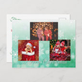 Green Merry kerst - Persoonlijke foto Briefkaart (Voorkant / Achterkant)