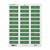 Green Merry kerst Return-adres Etiket (Full Sheet)