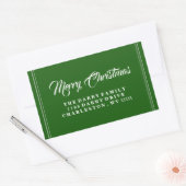 Green Merry kerstaker Rechthoekige Sticker (Envelop)