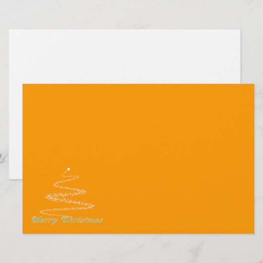 Green Merry kerstationery Briefpapier (Voorkant / Achterkant)