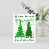 Green Merry kerstbomen Holiday Kaart (Staand voorkant)