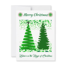 Green Merry kerstbomen Holiday Kaart