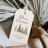 Green Merry-kerstboom Cadeaulabel