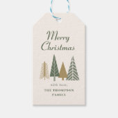 Green Merry-kerstboom Cadeaulabel (Voorkant)