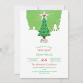 Green Merry-kerstboom Kaart (Voorkant)