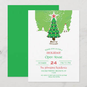 Green Merry-kerstboom Kaart