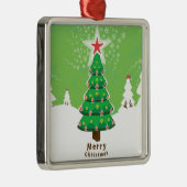 Green Merry-kerstboom Metalen Ornament (Rechts)