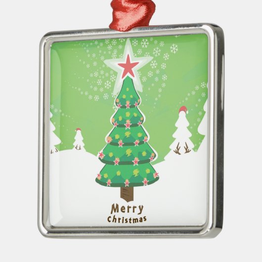 Green Merry-kerstboom Metalen Ornament (Links)