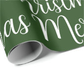 Green Merry-kerstfeestdag Cadeaupapier (Rol Hoek)