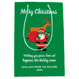 Green Merry-kerstman-Amerikaanse kerstman Medium Cadeauzakje