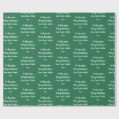 Green Merry Kerstmis - persoonlijke liefde voor de Cadeaupapier (Vlak)
