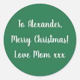 Green Merry Kerstmis van label sticker
