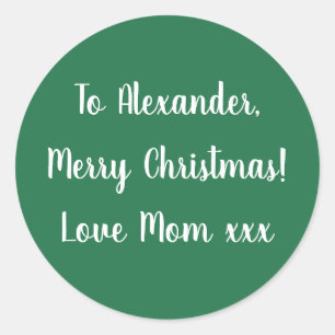 Green Merry Kerstmis van label sticker
