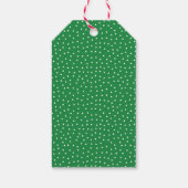 Green Merry Ornament Holiday Cadeaulabel (Achterkant)