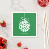 Green Merry Ornament Holiday Servet (Insitu)