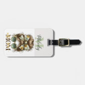 Green Messy Bun Mama Vrouw Baas Bagagelabel (Voorkant horizontaal)