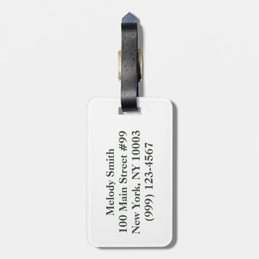 Green Messy Bun Mama Vrouw Baas Bagagelabel (Achterkant verticaal)